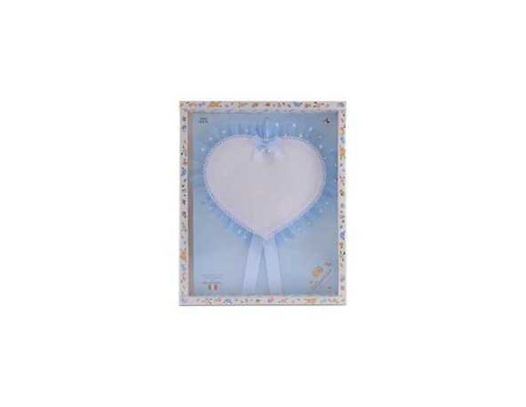 FIOCCO NASCITA CUORE AZZURRO BIMBO BAMBINO BEBè MASCHIETTO ANNUNCIO