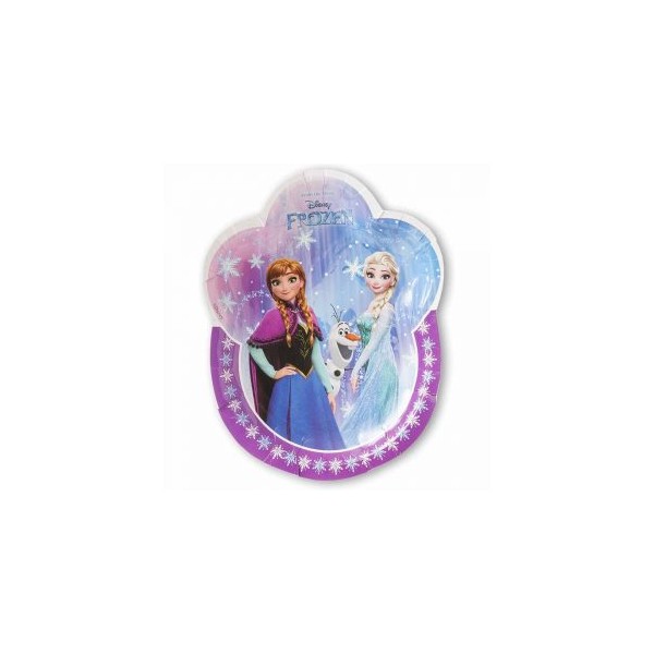 Piatti di carta 3d 23 cm 6pz Frozen FESTA...