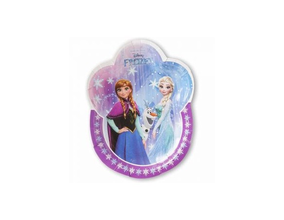 Piatti di carta 3d 23 cm 6pz Frozen FESTA FESTIVO COMPLEANNO