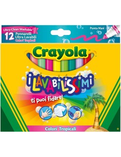 Crayola-I Lavabilissimi Pennarelli Ultra-Lavabili, Punta...