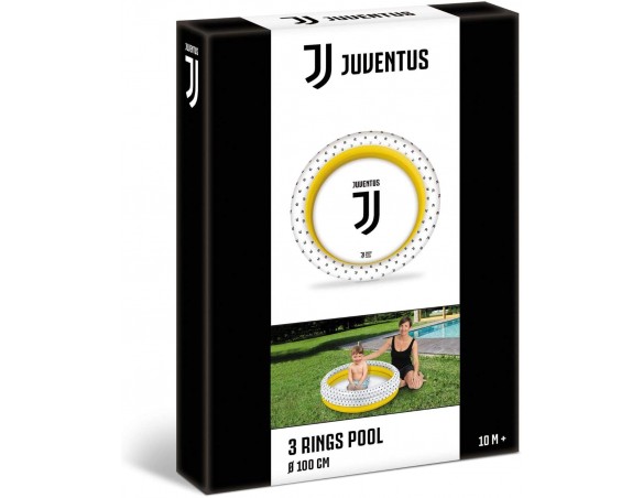 Piscina Mondo Toys - F.C. Juventus | 3 Rings Pool - Piscina gonfiabile per bambini 3 anelli - diametro 100 cm - capacità 84 Lt.