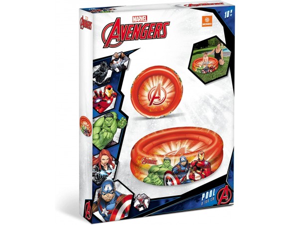 Piscina Mondo Toys - AVENGERS| 2 Rings Pool - Piscina gonfiabile per bambini 2 anelli - diametro 100 cm - +10 mesi - 16913
