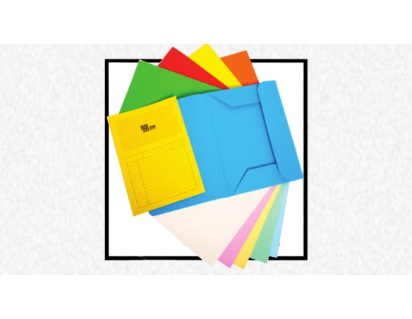 CARTELLE A 3 LEMBI CARDEA COLORI ASSORTITI 10PZ