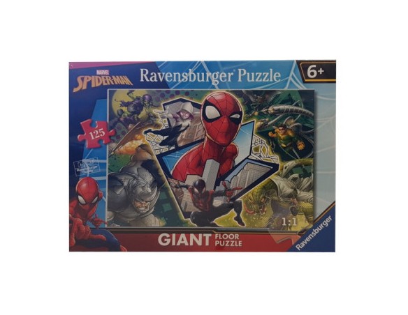 Puzzle Ravensburger- Spider-Man Spiderman, 125 Pezzi Giant, per Bambini, età Consigliata 6+, Multicolore, 09790