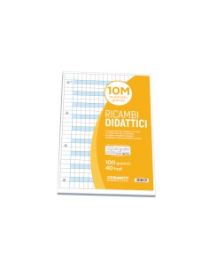 Ricambi didattici forati f.to a4 40 fogli carta 100gr...