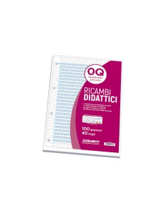 Ricambi didattici forati f.to a4 40 fogli carta 100gr 5...