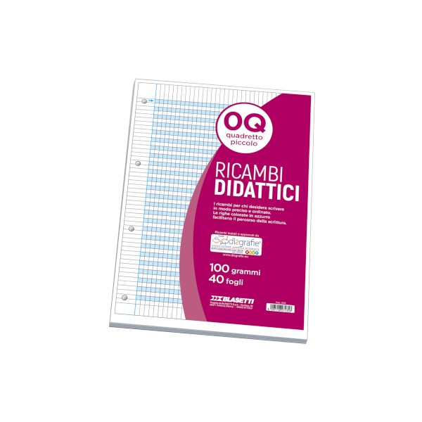 Ricambi didattici forati f.to a4 40 fogli carta...