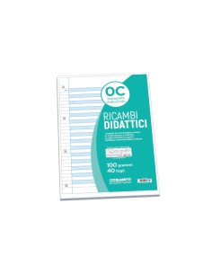 Ricambi didattici forati f.to a4 40 fogli carta 100gr...