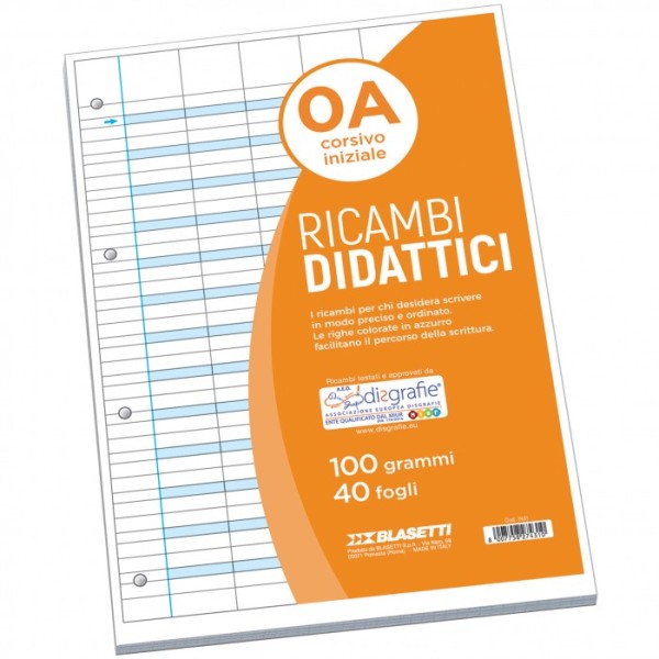 Ricambi didattici forati f.to a4 40 fogli carta...