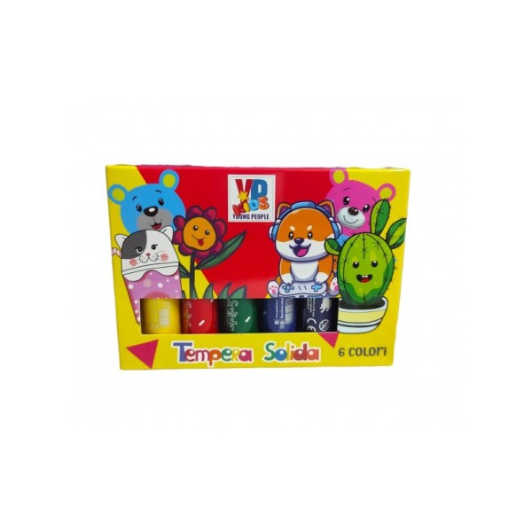 Tempera Solida da 6 colori Young People colori...