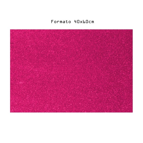 FOGLIO CARTA GOMMA EVA GLITTER fucsia fuxia 40X60
