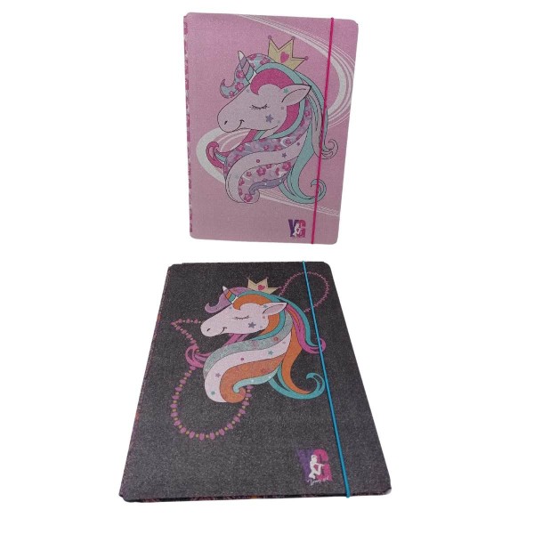 Cartellina con elastico unicorno glamour