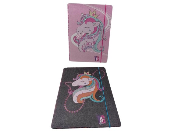 Cartellina con elastico unicorno glamour