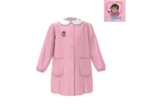 GREMBIULE SIGGI ® ASILO FEMMINUCCIA QUADRETTATO ROSA BAMBINA 3721 DALLA 2 ALLA 7 ANNI
