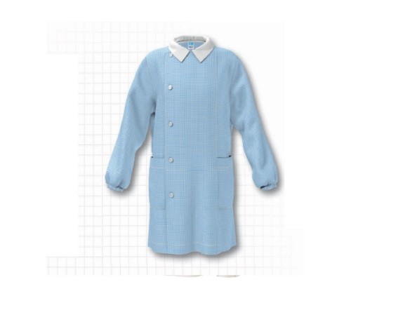 GREMBIULE SIGGI ® ASILO MASCHIETTO QUADRETTATO CELESTE BAMBINO 1961 DALLA 2 ALLA 7 ANNI SENZA LOGO
