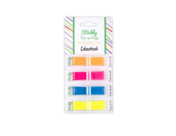 Notes adesivi Stickly Pop Up Flags – 12x45mm COLOURBOOK