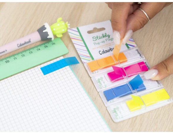Notes adesivi Stickly Pop Up Flags – 12x45mm COLOURBOOK