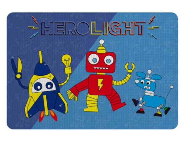 TOVAGLIETTA ALL'AMERICANA ROBOT IN PLASTICA MORBIDA ANTISCIVOLO RIPIEGABILE LAVABILE DA COLAZIONE PRANZO CM.44X30