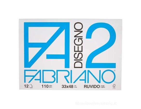 ALBUM FABRIANO F2 CM. 33 X 48 FG.12 GR.110 R (FOGLI RUVIDI)
