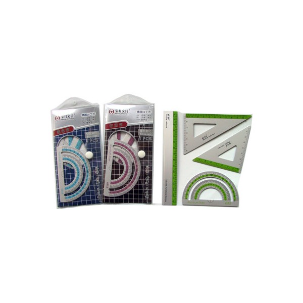 SET SQUADRE +RIGA +GONIOM. METAL COLOR BJ-3601