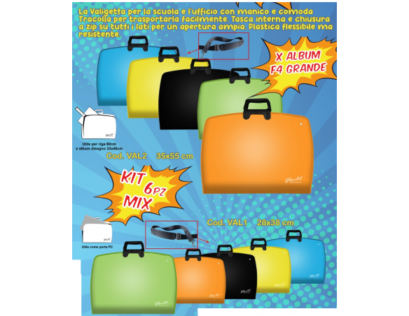 VALIGETTA TOP POLIONDA PP38X55 COLOR CON TRACOLLA MIX