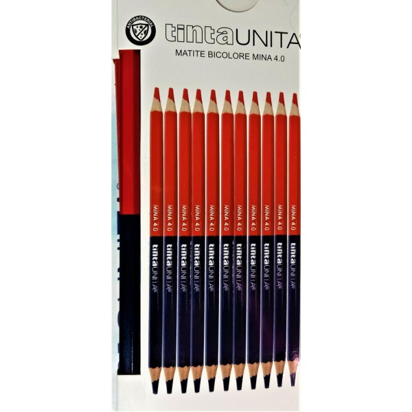Matita Bicolore Rossa Blu Tinta Unita Mina 4.0...