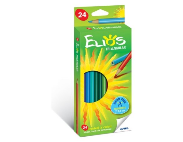 COLORI PASTELLO TRIANGOLARI ELIOS PASTELLI TRIANGULAR 24PZ