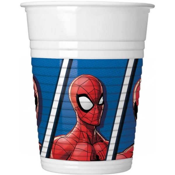 BICCHIERI SPIDERMAN 200 ML 8 PZ FESTA FESTIVO...