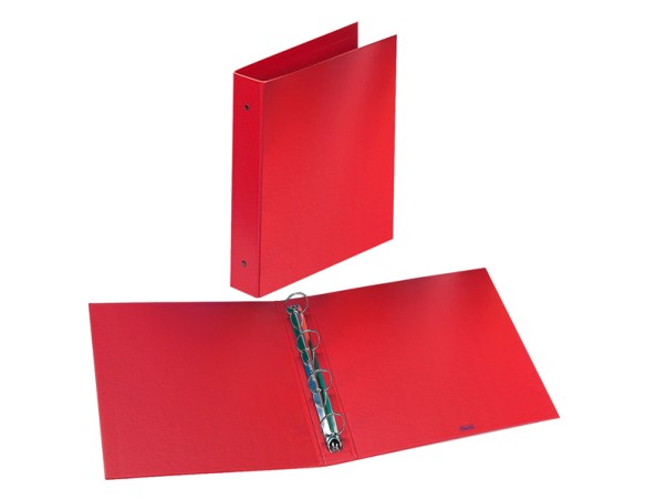 Raccoglitore Europa - 4 anelli tondi 50 mm - dorso 6 cm - 22x30 cm - rosso - Favorit