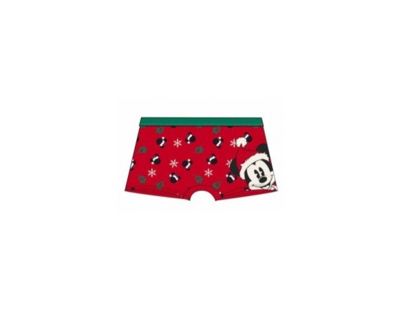 BOXER TOPOLINO MICKEY 95% COTONE NATALE ROSSO VH3081