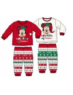 PIGIAMA CALDO COTONE MINNIE baby DISNEY BAMBINA NATALE...