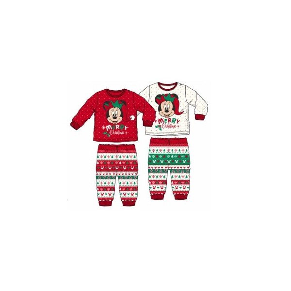 PIGIAMA CALDO COTONE MINNIE baby DISNEY BAMBINA...