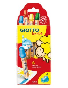 COLORI PASTELLI GIOTTO SUPERMATITONI BEBE' DA 6  +...