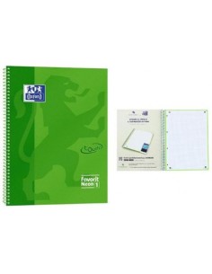 QUADERNO OXFORD SPIRALATO A4 NEON 1 CARTONATO VERDE
