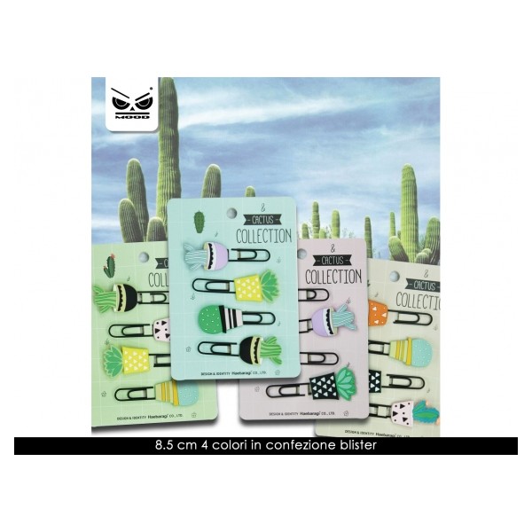 SET 4 SEGNALIBRO MAXI GRAFFETTA CACTUS COD. ST4767