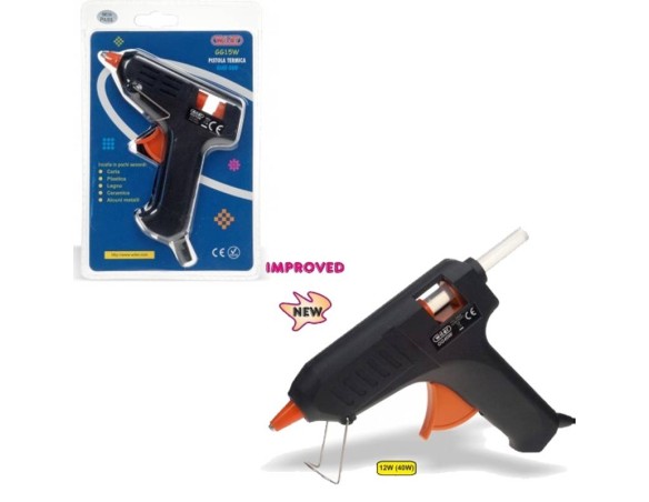 PISTOLA COLLA A CALDO termica INCOLLATRICE WILER 15 WATT COLLA DA 7 MM