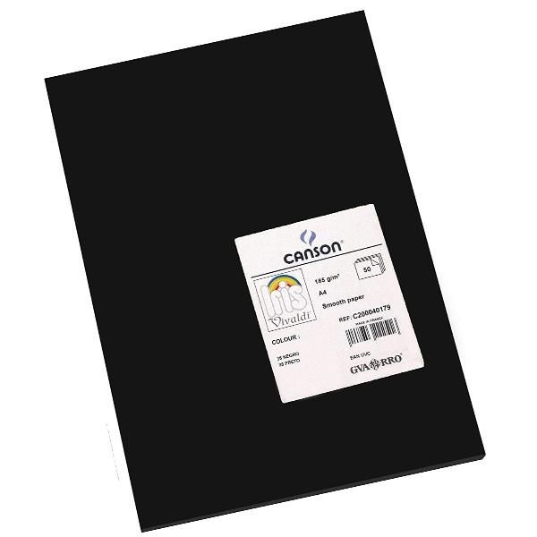 RISMA Ff vivaldi a4 185g nero Canson C200040179...