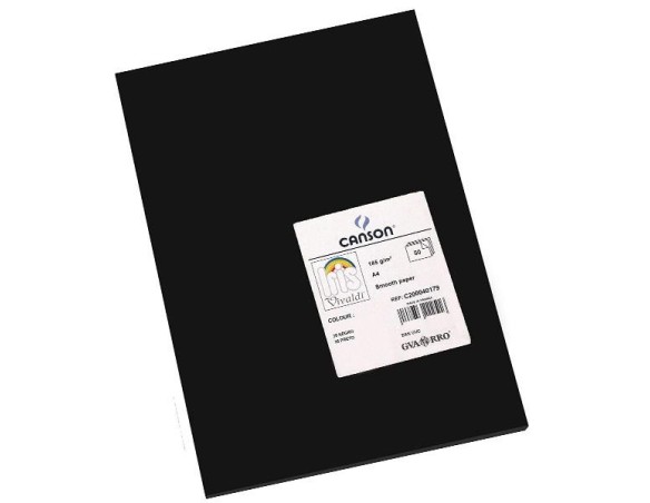 RISMA Ff vivaldi a4 185g nero Canson C200040179 50 fogli