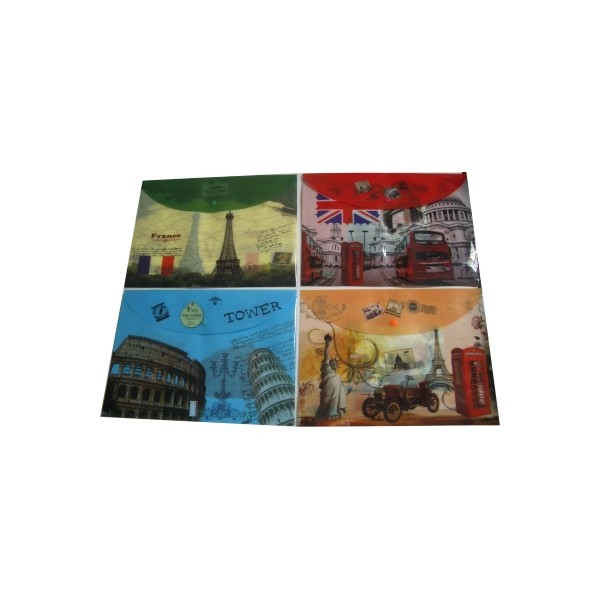 BUSTA P/DOC.24X35 C/BOTT.ORIZZ.-CITTA 8209
