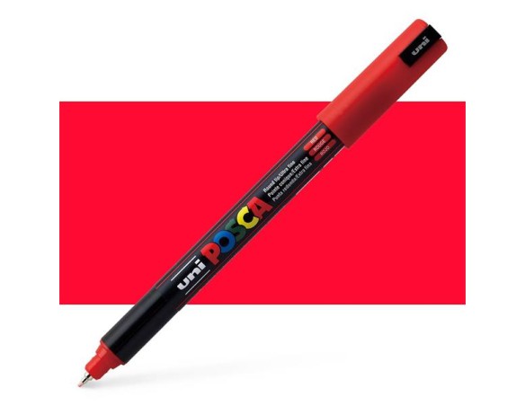 PENNARELLO UNI POSCA MM.0,7 ROSSO PC-1MR (COLORE ROSSO) 07 0.7mm
