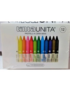 Pastelli Cera Maxi Tinta Unita da 12