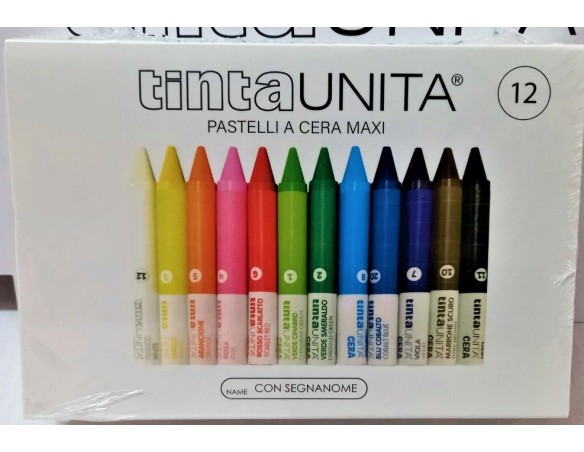 Pastelli Cera Maxi Tinta Unita da 12