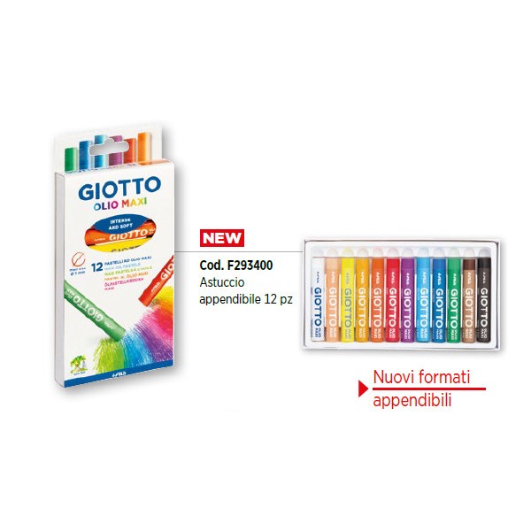 PASTELLI COLORI OLIO GIOTTO 12 PEZZI