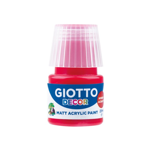 Tempera acrilica 25 ml rosso scarlatto fila decor