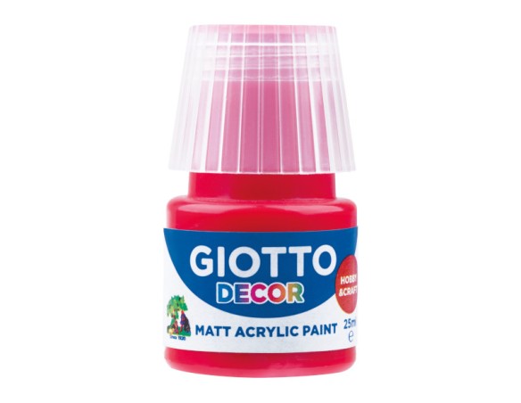 Tempera acrilica 25 ml rosso scarlatto fila decor