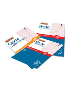NICKOFFICE Blocco Carta Millimetrata A4 80 gr 10 fogli...