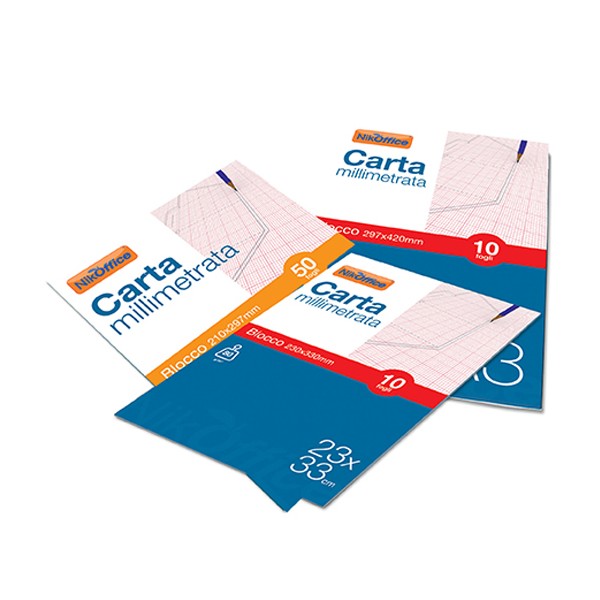 NICKOFFICE Blocco Carta Millimetrata A4 80 gr...