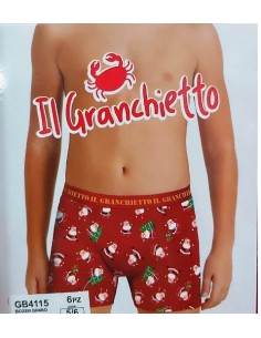 BOXER BAMBINO NATALE CAPODANNO ROSSO