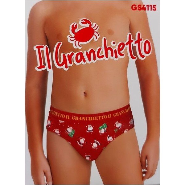 SLIP BAMBINO RAGAZZO NATALE CAPODANNO ROSSO 4115