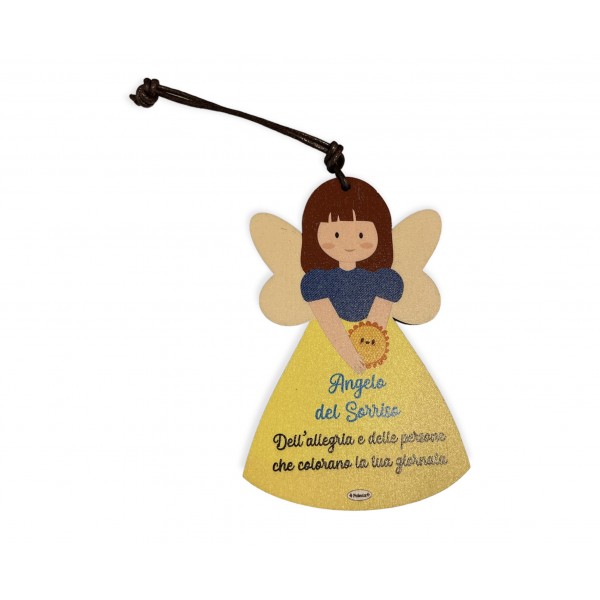 CHIAMA ANGELI IN LEGNO 12 CM angelo del sorriso